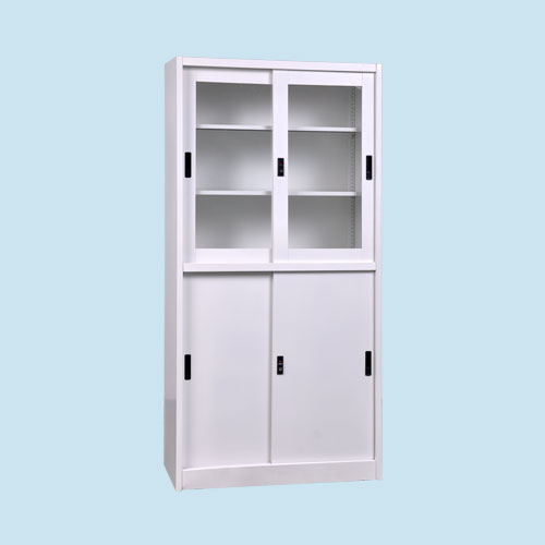 half glass sliding door filing cabinet