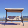 Outdoor Leisure Furniture Triple Seat Metal Hanging Swing Chair Garden Patio Swings Metal Frame Swings with Canopy