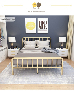 Home Hotel Bedroom Furniture Single Metal Bed Queen Size Metal Bed Frame