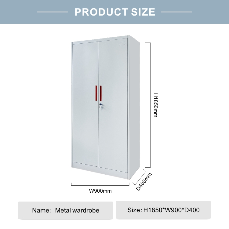 Modern high quality home furniture with drawer steel metal lockers wardrobe