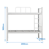 Durable school furniture double decker bed design military metal bunk beds