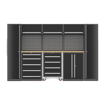 High Quality Tool Cabinet Workbench Combined Metal Tool Cabinet with Drawers for Garage and Workshop